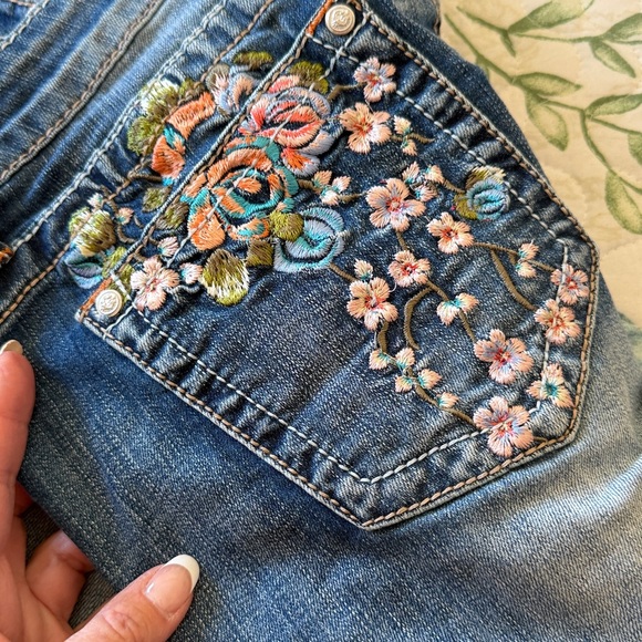 Grace in LA Embroidered Blue Jeans easy fit 30 - Picture 4 of 4